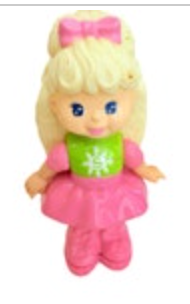 Vintage Mattel 1993 McDonalds Sally Secrets Paper Punch Doll Toy 3.5”