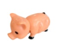 Vtg Plastic Pink Toy Pig Farm Animal Hong Kong Legs Move