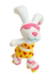 Vintage Applause Beach Bunny Girl Roller Skating Rabbit PVC Figure 90"s Read