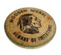 Vintage Myrtle Beach, SC Gay Dolphin Arcade Wooden Nickel Token South Carolina