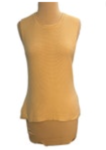 Vintage Ponte Vecchio Womens Cream Knit Sleeveless Sweater Tank READ