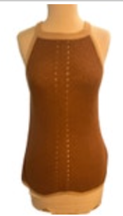 Amaryllis x Hey Nasreen Sweater Medium Brown Cable Knit Ribbed Soft