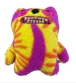 Fuggler Plush Pink Yellow Tie Dye Toy Monster Laboratory Misfits Old Tooth