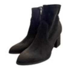 Marc Fisher Size 6.5 Black Faux Suede Zip Boots Booties EUC