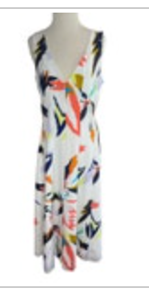 Marie Oliver White Floral Maxi Dress Colorful Print Silk Sleeveless Size 4
