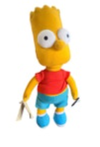 Bart Simpson 2007 The Simpsons Applause Plush Doll 13” Stiff
