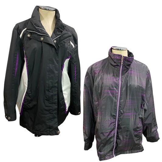 Size 2X Zero Xposur Womens Black Purple Coat Shell and Zip In Lining