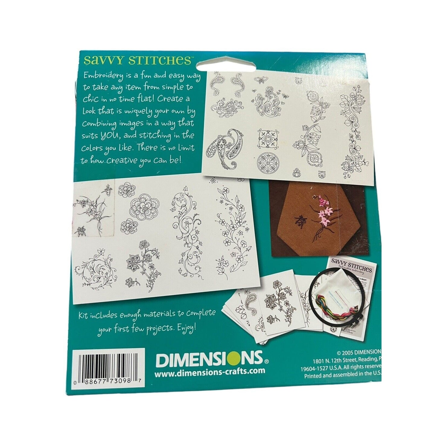 Dimensions Savvy Stitches Embroidery Transfers Divine Style Sewing Craft NEW