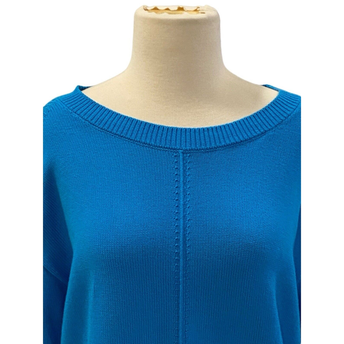 Size Medium Talbots Blue Cotton NWT Sweater Turquoise