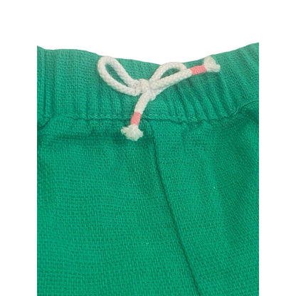 Size 6M Carter's Baby Girls Solid Green Ruffle Accent Pull On Shorts EUC