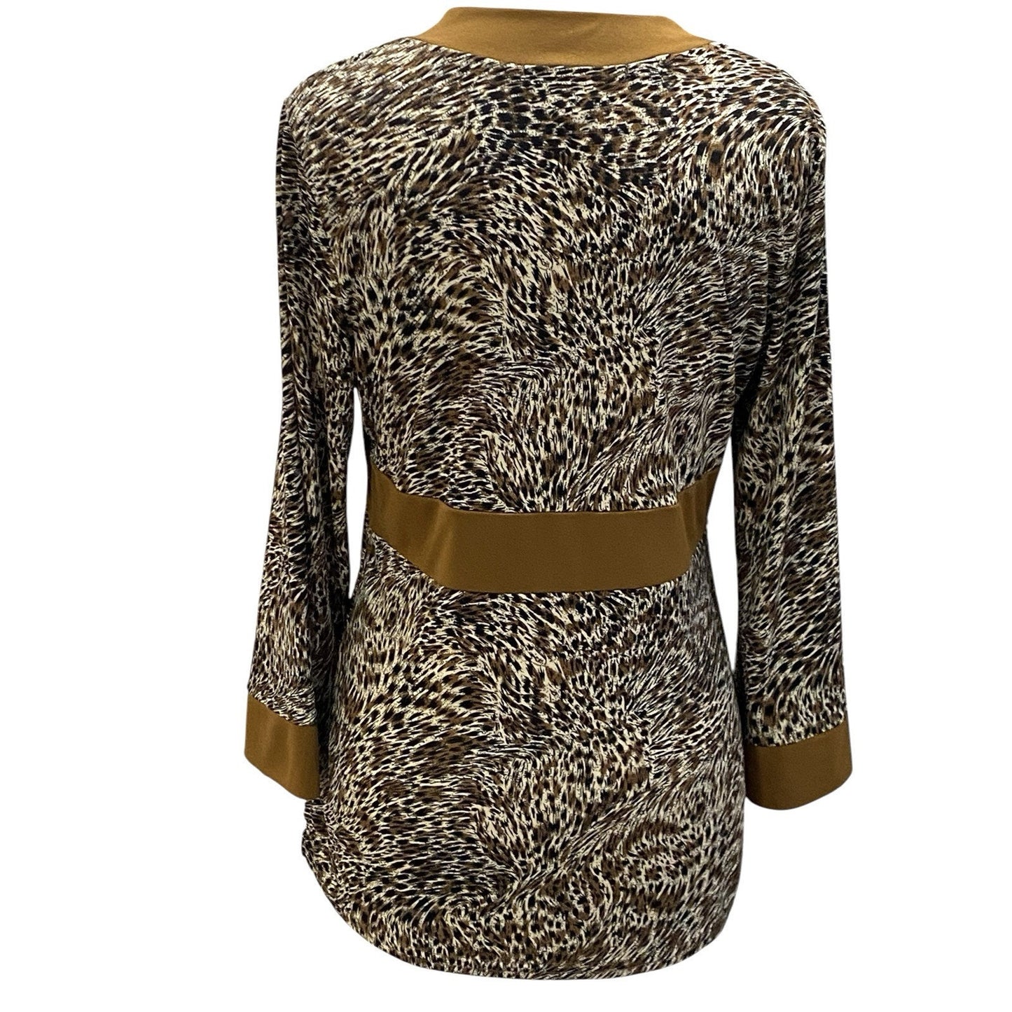 Rafael Women's Tunic Blouse Size Small Animal Print Cheetah Party Flattering