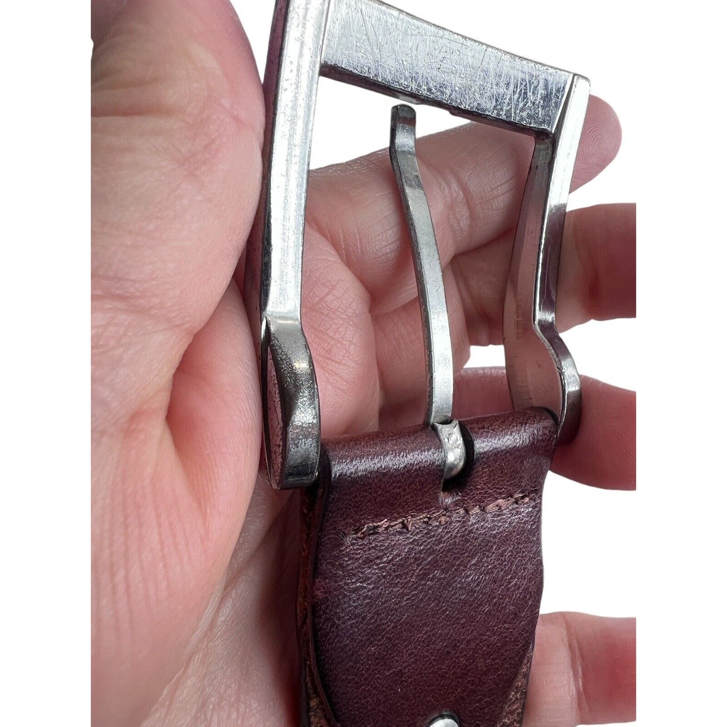 39 YY Coveri Brown Casual Real Leather 1.5” Wide Belt Made in Italy