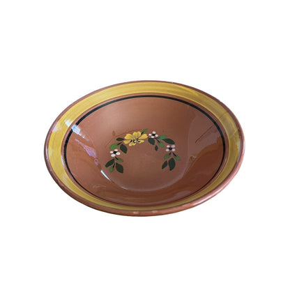 Vintage Stangl Pottery Yellow Flower Vegetable Serving Bowl 8 1/2" Craft Mosaic