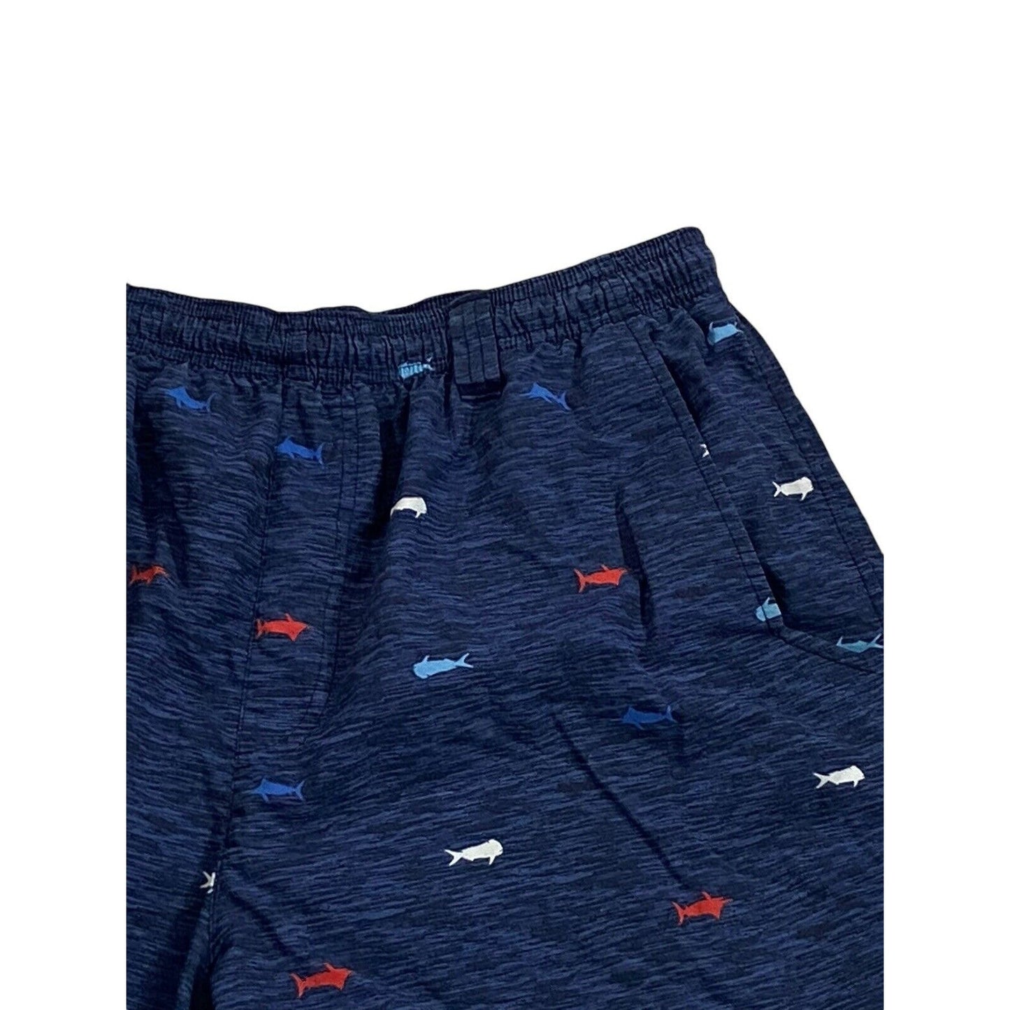 Size L Columbia Omni-Shade Shark Drawstring Water Shorts Blue Men Swim Trunks