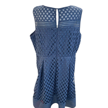 Size 26 Lane Bryant Slate Blue Lace Sleeveless Dress Plus Curvy Party Dress