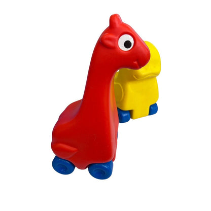 Vintage 1980's Little Tykes WAGON 'N FRIENDS Set Rolling Animal Pals Train 3