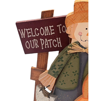 Wooden Autumn Halloween Decor Pumpkin Patch Home Fall Decoration Painted