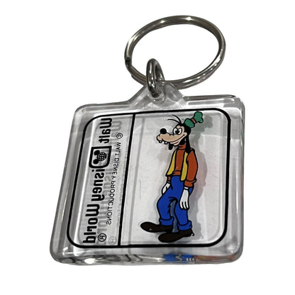 Vintage Walt Disney World GOOFY Acrylic Keychain 80’s WDW