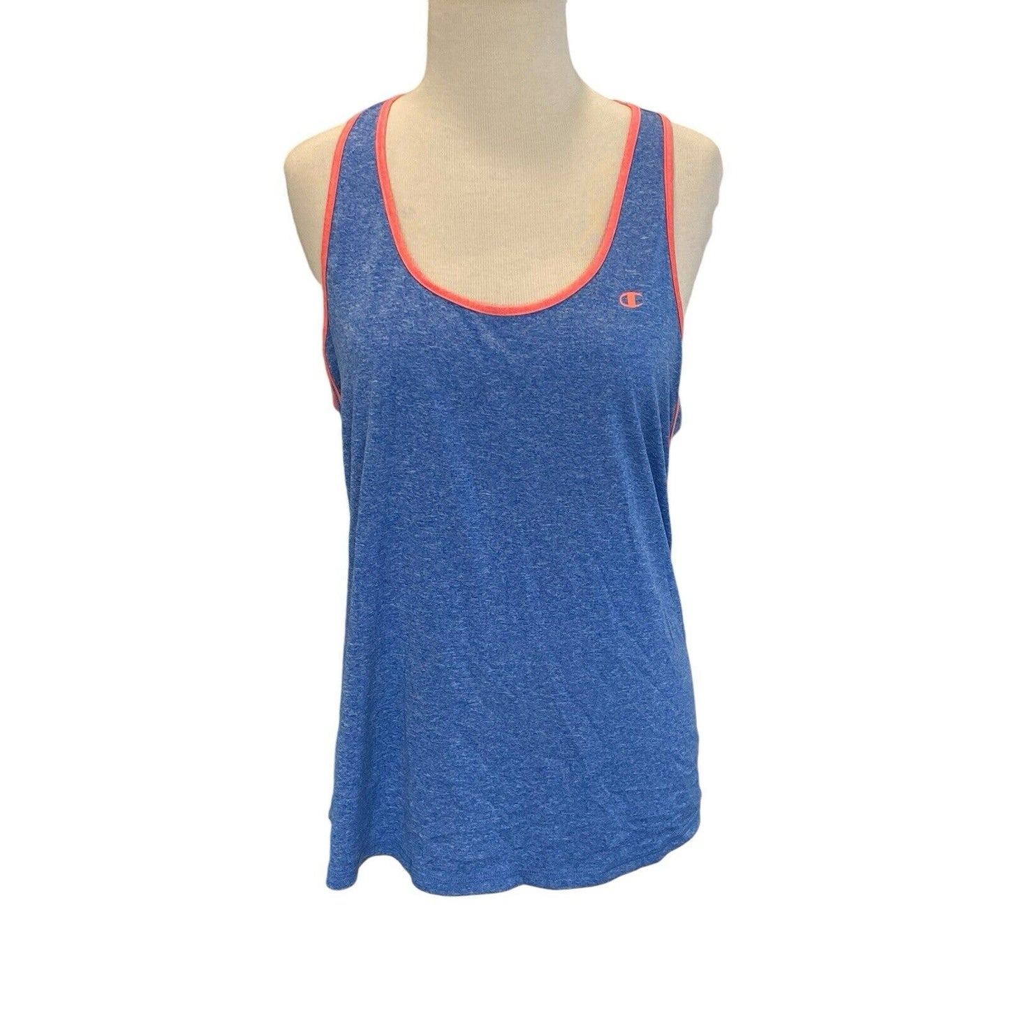 Champion Size L Powertrain Blue Pink RacerBack Tank Top Athletic Workout