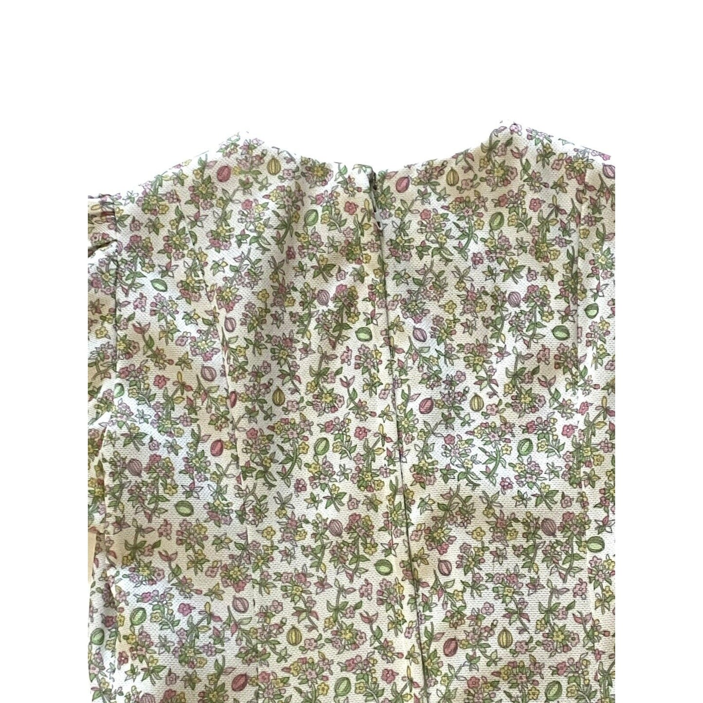 Vintage Girls Handmade Dress Jacket Set Floral Flowers Spring Homemade Cottage I