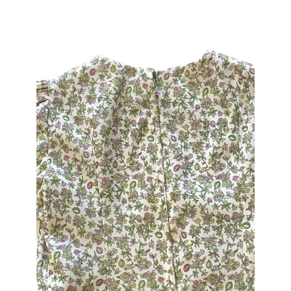 Vintage Girls Handmade Dress Jacket Set Floral Flowers Spring Homemade Cottage I