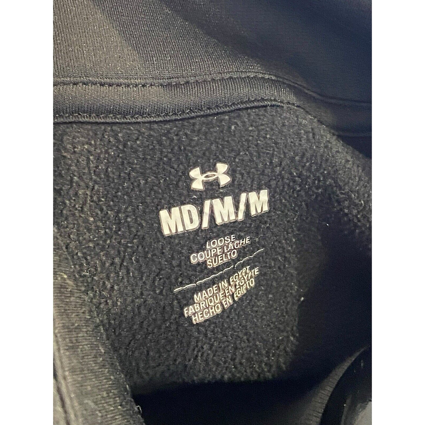 Size Medium Under Armour Men's Black 1/4 Zip Loose Fit Jacket