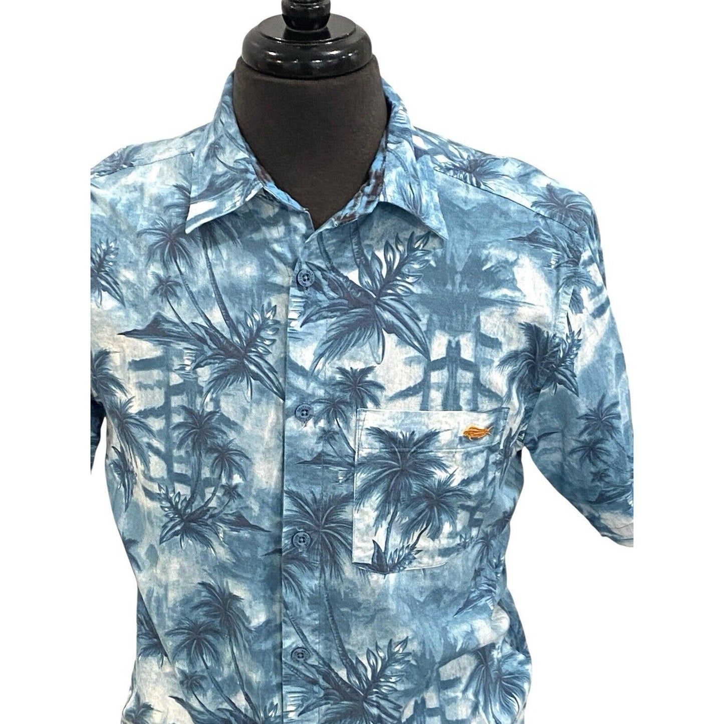 SALT LIFE Live Salty Short Sleeve Hawaiian Shirt Fishing Outdoor Boating Size Sm