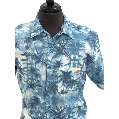 SALT LIFE Live Salty Short Sleeve Hawaiian Shirt Fishing Outdoor Boating Size Sm