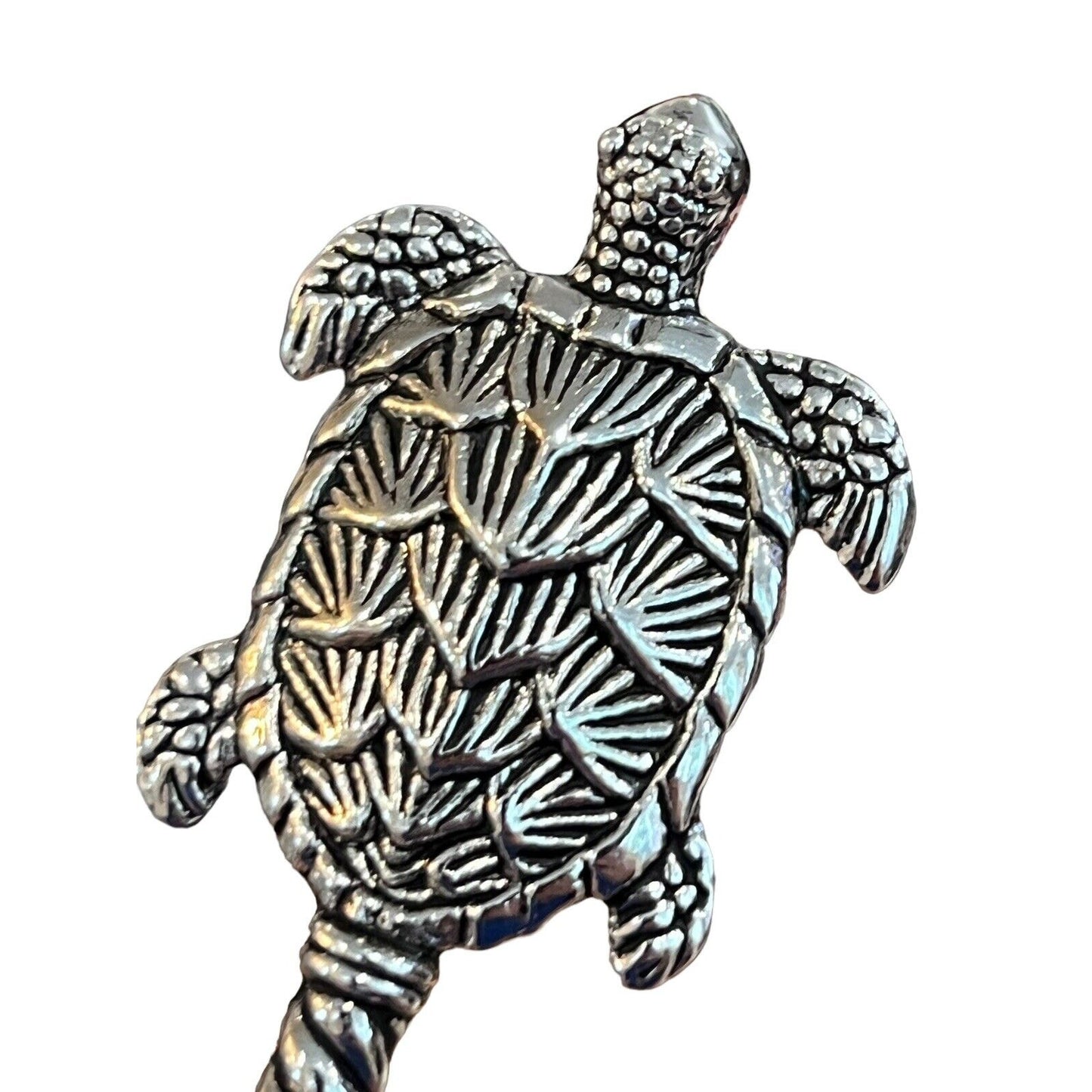 Mudpie Long Turtle Wood Board Set 10” X 6.5” with Small Fork