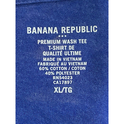Size XL Men’s Banana Republic Bright Blue Solid Shirt V Neck T-Shirt