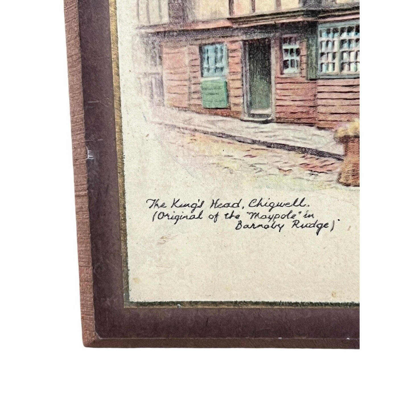 Vintage 5x4Currier Mounted print The King’s Head Chigwell Maypole Barnaby Ridge