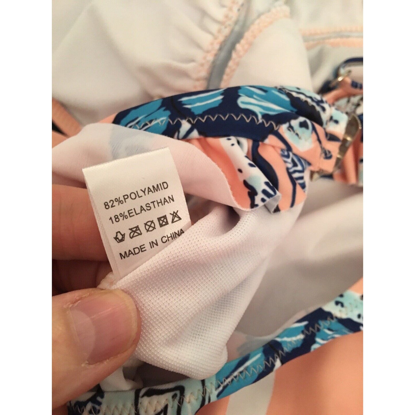 Medium TengWeng Monokini Peach One Piece Women's Swimsuit New Padded