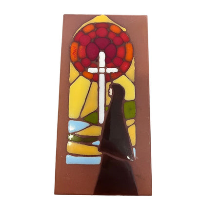 Taos Art Tile Southwest Rio Grande Tile Co. Praying Nun Woman Cross Decor Trivet