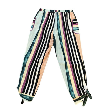 Size Small Red Carter Brand Linen Blend Pants Stripe Hippie Festival