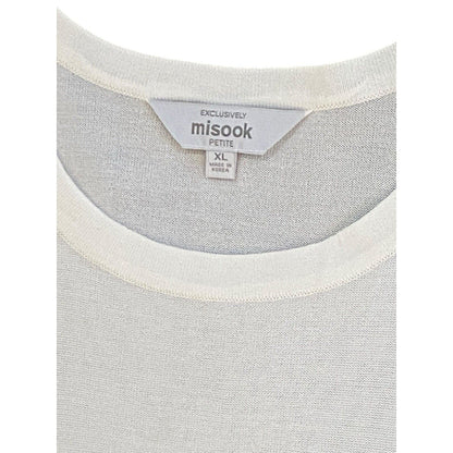 Exclusively Misook Jacket Pant 3 Piece Set NWT Size XL Cream Blue Green Stripe