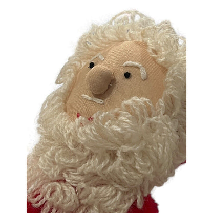 Vintage Santa Claus Plush Doll Yarn Hair Beard Christmas B J Toy Co Pennsylvania