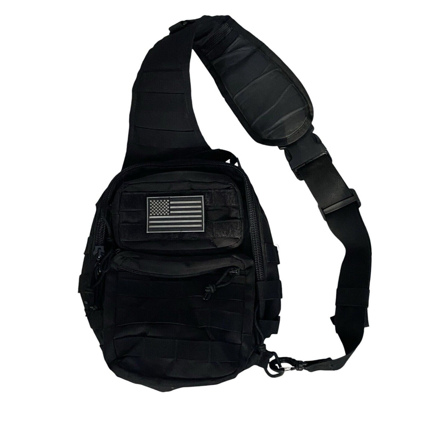 Tactical Sling Bag Chest Shoulder Pack Crossbody Pouch Removable Patch Military