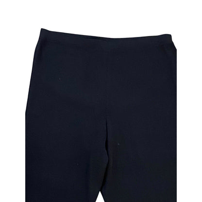 Misook XL Straight Leg Black Knit Pant Pull-on Trousers