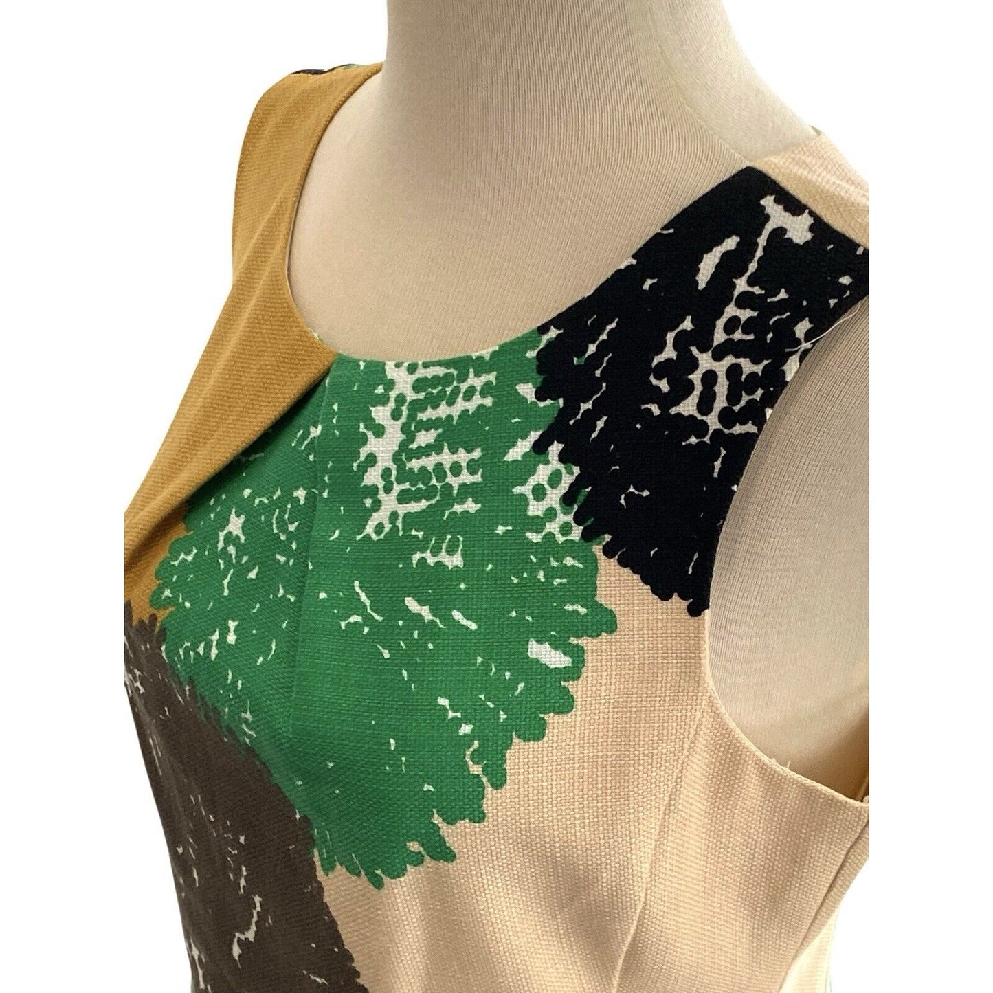 Anthropologie Tabitha Pom Flower Shift Sheath Dress Career Lined Size 6