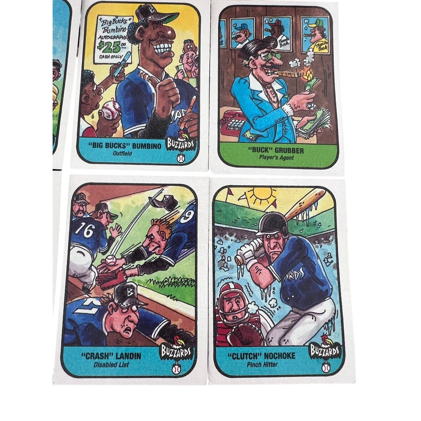 Wacky at Bats Confex Inc. Trading Cards Set Of 10