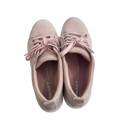 Size 9 TIMBERLAND Women’s MAYLISSA A1I6V Pink Suede Sneaker Lace Up Preppy