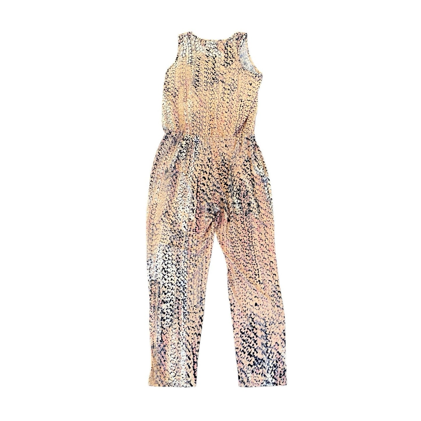 Ninexis Sleeveless Jumpsuit Size L Pink Animal Print Rock