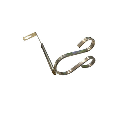 5 Double Gooseneck Swag Drapery Hooks Hook Rosettes Bishop Sleeve Brass Tone Set