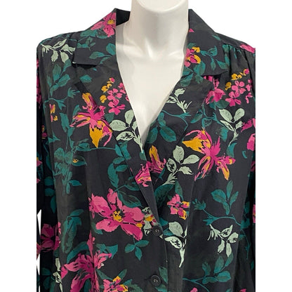 The Drop Blake Long Floral Button Down Jacket Dress Size 3X