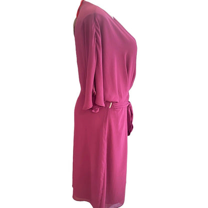 Standards And Practices Dress Surplice Wrap Front Magenta Women Size 2X
