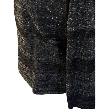 Exclusively Misook Jacket Pant Set XL Petite Metallic Jacket And XL Black Pant