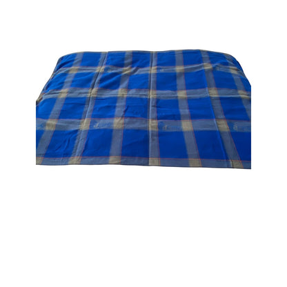 Aces Airline Blanket Wool Blue Plaid Made In Colombia Vintage 60”x40”