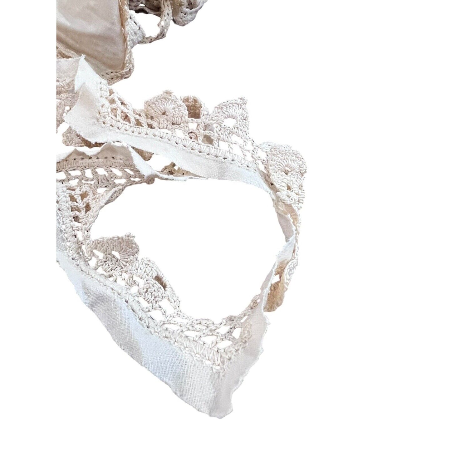 Lace Trim Lot Vintage Up Cycle Sewing Crafts Junk Journals Mixed Stitched Circle