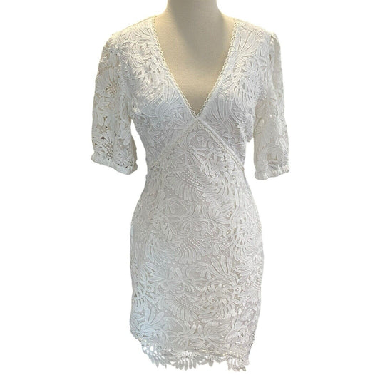Size Medium Fate Night Of Elegance Lace White Dress NWT