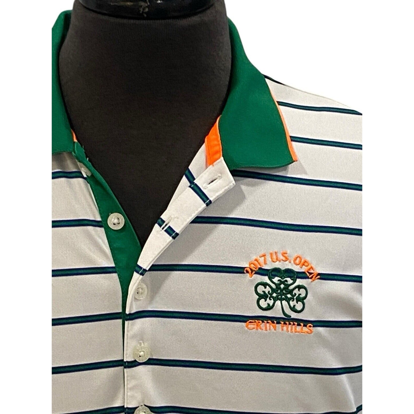 Size L Polo Golf Ralph Lauren Shirt Mens 2017 US. Open Erin Hills Logo Striped